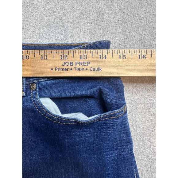 Style & Co Straight Leg Jeans Womens 6 Dark Wash Blue Denim High Rise Zipper Fly - Picture 7 of 13